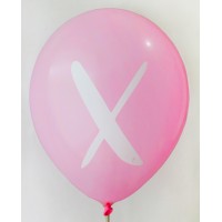 Hot Pink Crystal Alphabet A-Z Printed Balloons